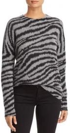 Zebra-Stripe Brushed Cashmere Sweater in gray by C by Bloomingdales at Bloomingdales