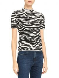 Zebra Wool-Blend Tee at Saks Fifth Avenue