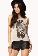 Zebra muscle tee at Forever 21