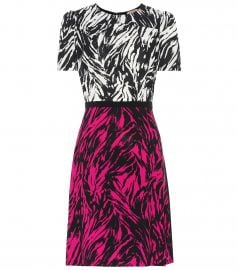 Zebra-print silk-blend minidress at Mytheresa