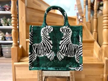 Zebra tote bag at Etsy