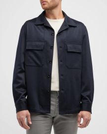 Zegna Alba Oasi cashmere overshirt at Neiman Marcus