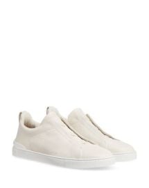 Zegna Deerskin Triple Stitch Sneakers Bloomingdales at Bloomingdales