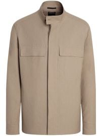 Zegna Oasi Lino Overshirt Neutrals at Farfetch