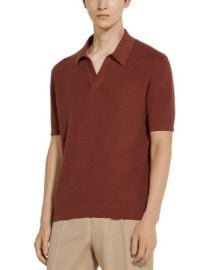 Zegna Polo Ribbed Hem Shirt at Bloomingdales