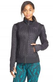 Zella    x27 Mikaela  x27  Quilted Front Zip jacket   Nordstrom at Nordstrom