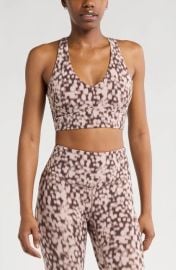 Zella Studio Luxe V-Neck Racerback Sports Bra at Nordstrom