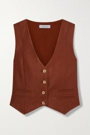 Zelos wool and silk-blend twill vest by Gabriela Hearst at Net a Porter