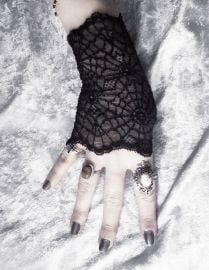 ZenAndCoffee Arachne Lace Fingerless Gloves at Etsy