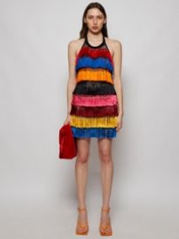 Zendaya Fringe Mini Dress Multicolor at The Webster