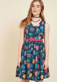 Zest of the Bunch A-Line Dress Geodes at ModCloth