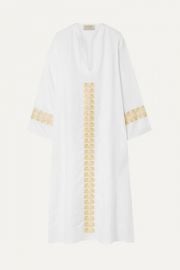 Zeus Dione - Phryne embroidered linen kaftan at Net A Porter