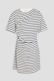 Zeus Striped Stretch Cotton Jersey Mini Dress at The Outnet