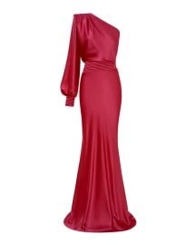 Zhivago Dont Look Now Draped One Shoulder Satin Gown at Neiman Marcus