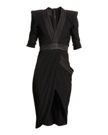 Zhivago Eye Of Horus Plunge Midi Dress at Neiman Marcus