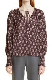 Zia Fleur Tie Neck Blouse at Nordstrom