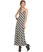 Zig zag stripe maxi dress at Macys