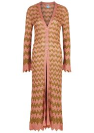 Zigzag Metallic-Knit Longline Cardigan by M Missoni at Harvey Nichols