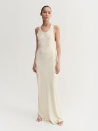 Zila Satin Dress vanilla ALMADA LABEL at Almada