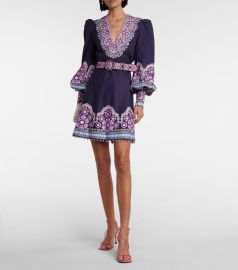 Zimmermann - Celestial cotton twill and silk minidress at Mytheresa