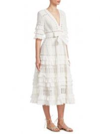 Zimmermann - Corsair Ruffle Midi Dress at Saks Fifth Avenue