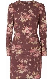 Zimmermann - Draped floral-print silk-blend crepe de chine mini dress at Net A Porter