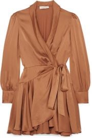 Zimmermann - Super Eight Silk wrap mini dress at Net A Porter