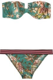 Zimmermann   Tropicale printed bandeau bikini at Net A Porter