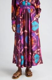 Zimmermann Acadian Tie Dye Silk Maxi Skirt at Nordstrom