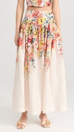 Zimmermann Alight floral print linen skirt at Shopbop