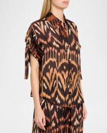 Zimmermann Aster Ikat Relaxed Shirt at Neiman Marcus
