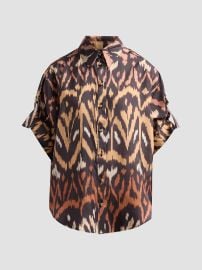 Zimmermann Aster Silk Ikat-Inspired Shirt | Saks Fifth Avenue at Saks Fifth Avenue