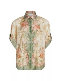 Zimmermann August Floral Silk Shirt at Saks Fifth Avenue