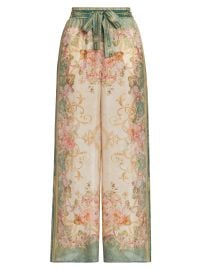 Zimmermann August Printed Silk Wide Leg Pants at Saks Fifth Avenue