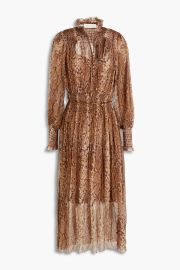 Zimmermann Botanica Python Midi Dress at The Outnet