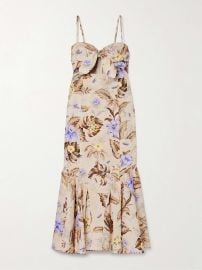 Zimmermann Coc Linen Midi Dress at Net a Porter