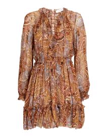 Zimmermann Concert Lace-Up Paisley Chiffon Dress at Intermix