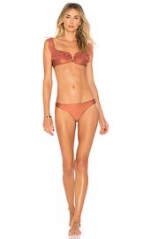 Zimmermann Corsair Shoulder Frill Bikini in Vintage Rose from Revolve com at Revolve