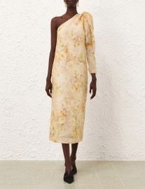 Zimmermann Crush Asymmetrical Midi Dress at Zimmermann