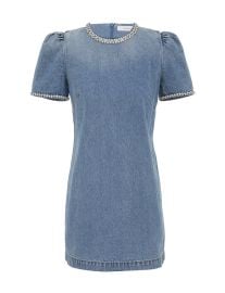 Zimmermann Crush Embellished Denim Minidress at Zimmermann