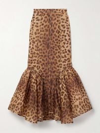 Zimmermann Crush Embellished Leopard Shirt and Skirt at Net a Porter