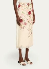 Zimmermann Floral Lace Pencil Skirt - at Bergdorf Goodman