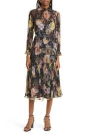 Zimmermann Floral Long Sleeve Silk Chiffon Dress at Nordstrom