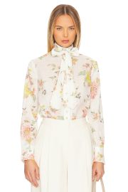 Zimmermann Floral Ramie Blouse at Revolve