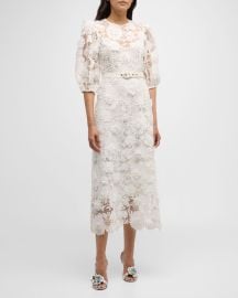 Zimmermann Halliday Lace Flower Dress at Neiman Marcus