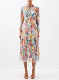 Zimmermann High Tide Floral Silk Midi Dress at Matches