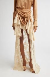Zimmermann Hypnotic Draped Lace & Satin Skirt at Nordstrom