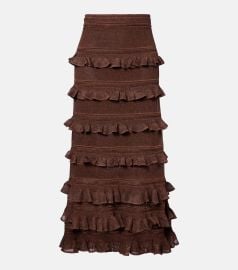 Zimmermann Hypnotic ruffled maxi skirt at Mytheresa