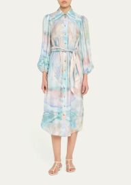 Zimmermann Illuminate Midi Shirtdress - at Bergdorf Goodman