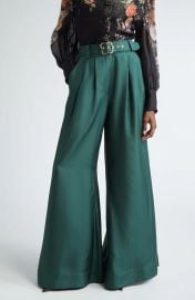 Zimmermann Illustration Belted Silk Pants at Nordstrom